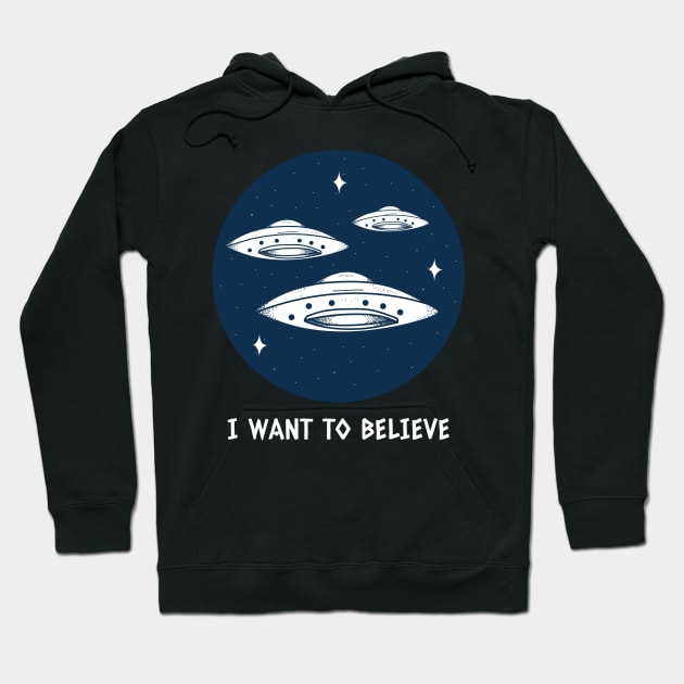 I want to believe,Flying Saucer Hoodie by Sabahmd